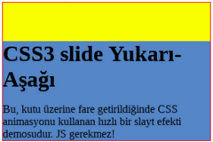 CSS Animasyon &Ouml;rnekleri